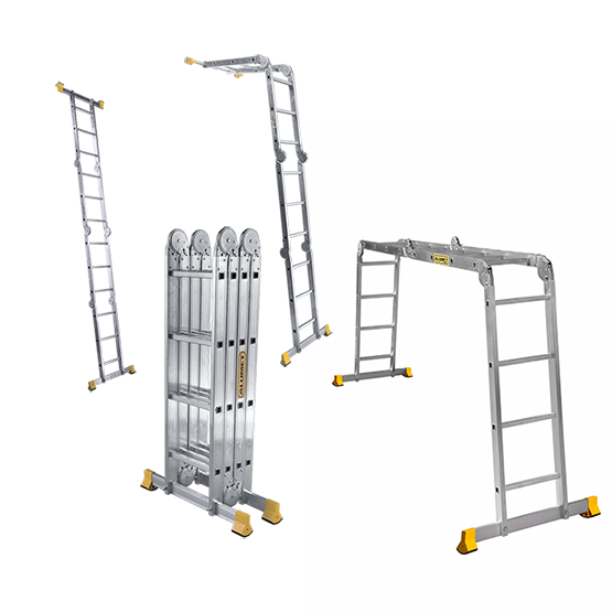 Лестница-стремянка "Алюмет" алюминиевая Т444, 4 секции по 4 ступени длиной