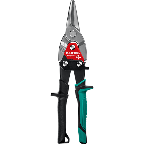 Ножницы по металлу &quot;Kraftool Alligator&quot;, 250мм, прямой рез, Сr-Mo сталь, двухкомпонентная рукоятка