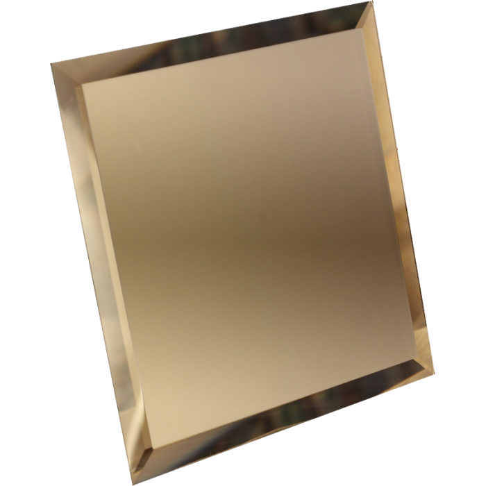 Плитка зеркальная  настенная квадратная &quot;ДСТ&quot; 200*200мм, с фацетом, бронзовая