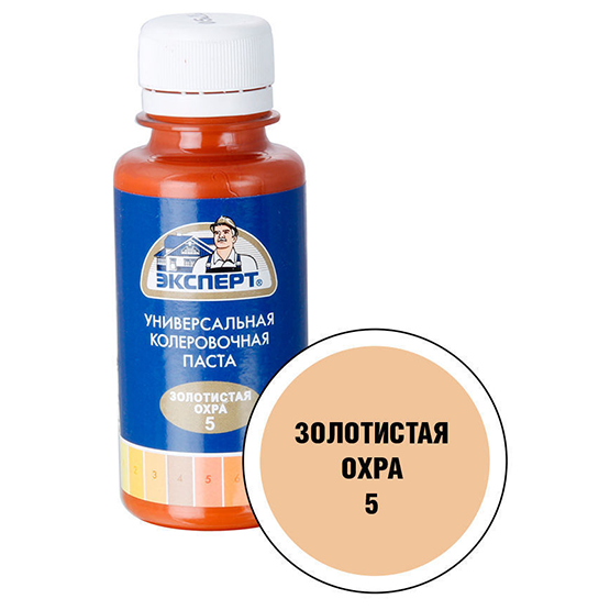 Паста колерная универсальная "Эксперт", 100мл, "Золотистая охра"