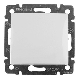 Выключатель 1-кл, "Valena Legrand", скрытой проводки, белый (без рамки)