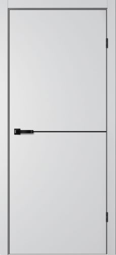 Дверное полотно "FN32", 800*2000*38мм, глухое, "Эмалит серебристый",ответная планка ФлайЛорс