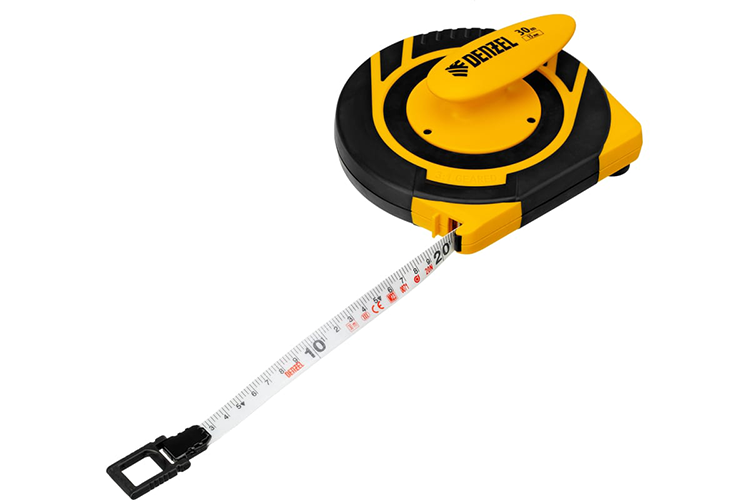 Рулетка "Denzel" геодезическая 30м*15мм, фиберглассовая лента, закрытый корпус