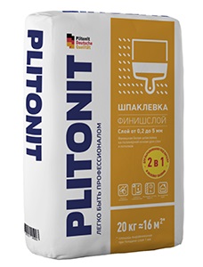 Шпатлевка на полимерной основе "Плитонит ФинишСлой", белый 20кг