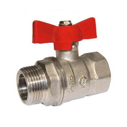 Клапан шаровый "Бабочка" M*FB 3/4в/н "Галлоп"