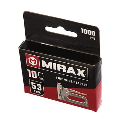 Скобы для мебельного степлера 10мм, 1000шт, 53 тип