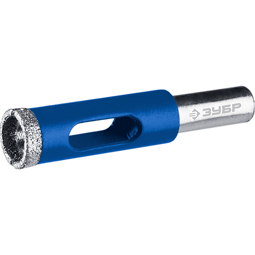 Коронка алмазная по керамограниту "Зубр Профессионал", d20мм, 3х-гранный хвостовик, Р100