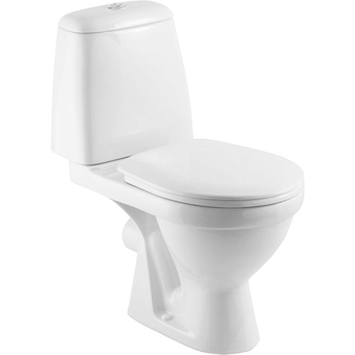 Унитаз-компакт &quot;Премьер Люкс&quot; горизонтальный выпуск, нижняя подводка  с крышкой