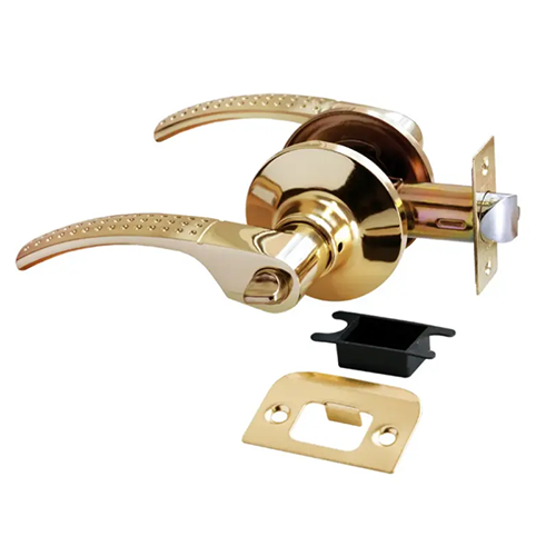 Ручка нажимная "HK-04 WC SG/GP", "Матовое золото", с фиксатором