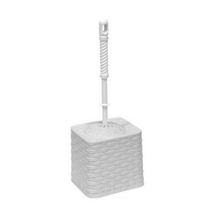 Щетка "Ротанг" для унитаза, квадрат, белый