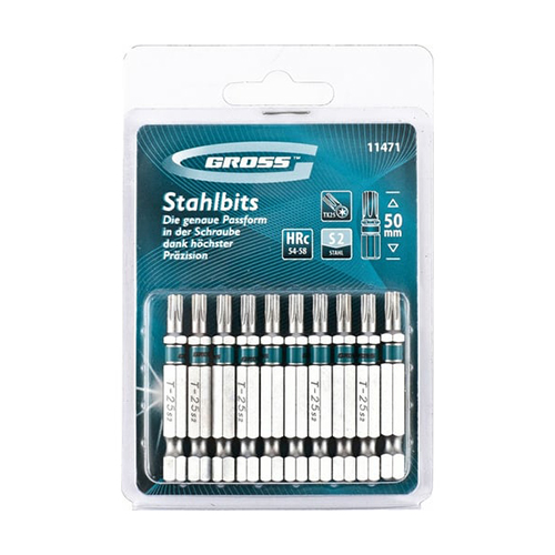 Бита Torx 25*50мм сталь S2, 10шт &quot;Gross&quot;