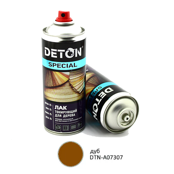 Лак "DETON Spesial" тонирующий защитный для дерева Дуб, 520 мл