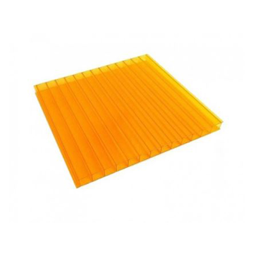 Сотовый поликарбонат 6000*2100*06мм, янтарный 0,77кг/м2 ТУ (отклонение по длине +/- 5мм на 1м, но не более 50мм)