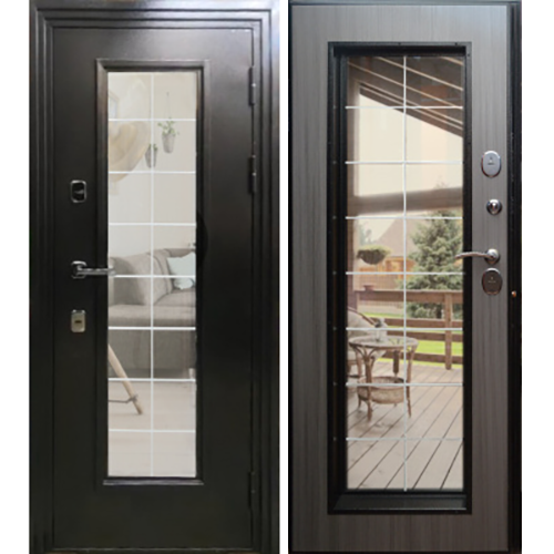 Дверь входная &quot;Медверь Портал&quot;,960*2050*108мм,левая,металл -&quot;Муар графит&quot;,МДФ &quot;Лофт черный&quot;