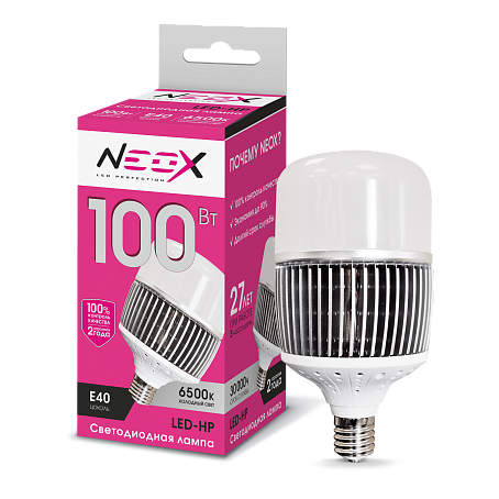 Лампа светодиодная 100Вт &quot;NEOX LED-HP&quot; Е40 220В 6500К 9000Лм