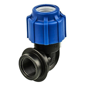 Угольник для трубы ПЭ с внутренней резьбой 20*3/4в