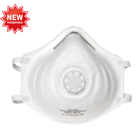 Полумаска фильтрующая формованная с клапаном выхода ИСТОК FFP1 NR