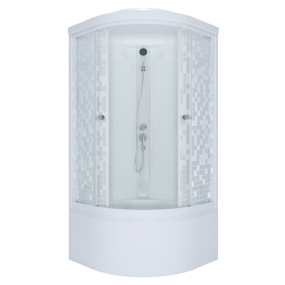 Душевая кабина "Тритон" "Стандарт Б", 900*900мм, глубокий поддон, рисунок аква мозайка