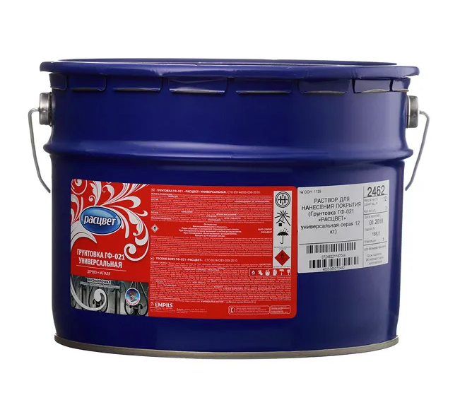 Грунтовка антикоррозионная ГФ-021 "Расцвет", 12кг, серая