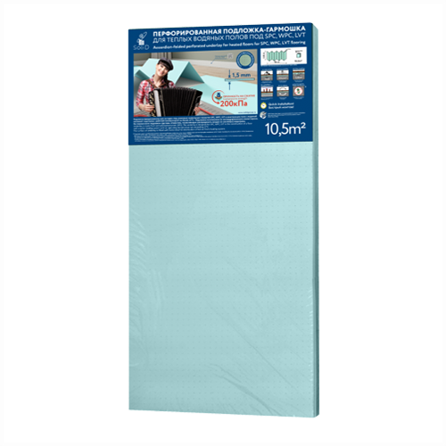 Подложка под теплый пол,  "SOLID", 1,5мм*1,05м*10,5м