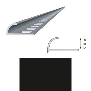 Раскладка, 9-10мм, L=2,5м, наружная, "Черная"