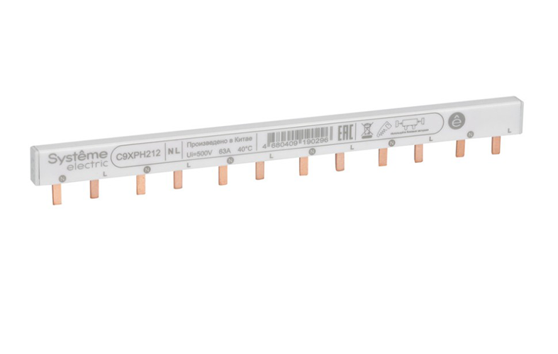 Шинка Греб. 2P (L1L2) 18мм 12мод 63А &quot;Systeme Electric&quot;