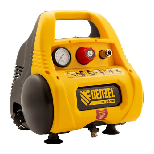 Компрессор воздушный безмаслянный PC 1/6-180  произв. 180л/мин 1100Вт 6л. "DENZEL"