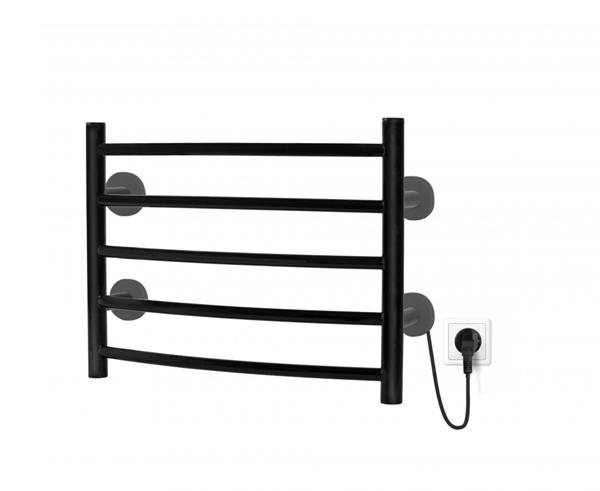 Электрический полотенцесушитель &quot;I-Tech Tango&quot; лесенка, 65Вт, размер: 530*400мм черный мат., прав.