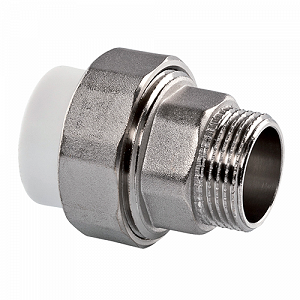 Муфта комбинированная "TIM" шестигранная с наружней резьбой PPR RCM (М) 40*1н