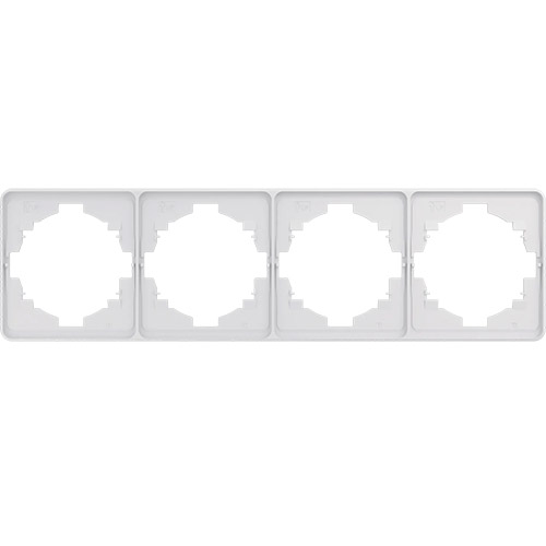 Рамка 4-постовая, ROUND перламутр