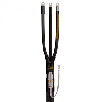 Муфта кабельная концевая 3КВ(Н)ТП-1(150-240) Нб "КВТ" для внутренних и наружных работ с наконечниками в комплекте на напряжение: 1кВ; тип изоляции: бумажная маслопропитанная