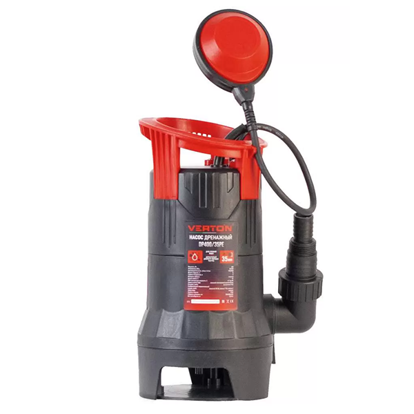 Насос дренажный AQUA DP750/35PE для грязной воды, 750Вт, 13500 л/час, пластик "Verton"