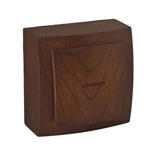 Выключатель "NILSON Themis" одноклавишный с подсветкой, накладной, Орех