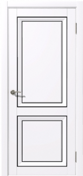 Дверное полотно Бета", 600*2000*38мм, глухое, , "Софт тач белая"Дубрава-Сибирь