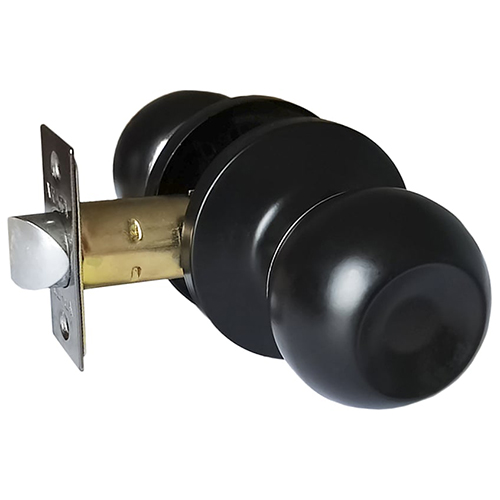 Ручка дверная Vrata &quot;ЗШ-05&quot;, шариковая, без фиксатора, &quot;Черная&quot;