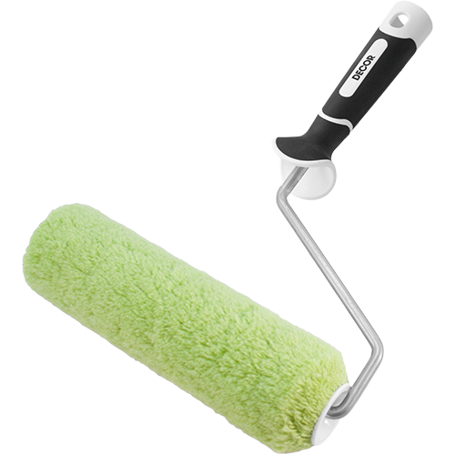 Валик 240мм, полиакрил зеленый, ворс 18мм, ролик d=42мм, ручка d=8мм, Decor