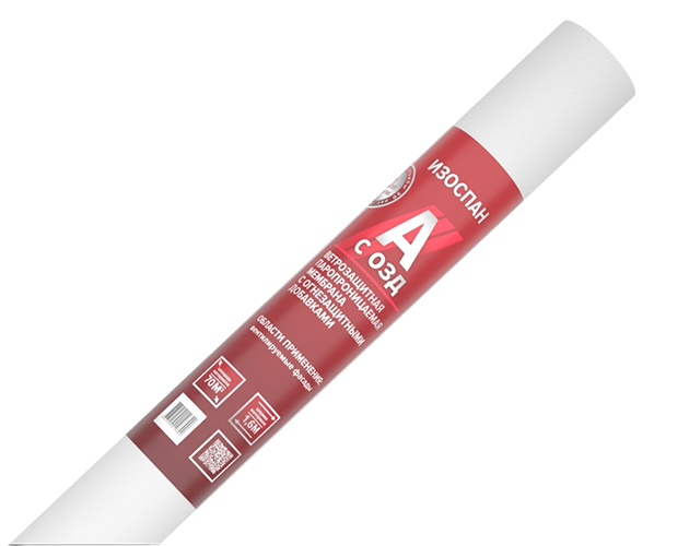 Ветро-влагоизоляция с огнезащитной добавкой Изоспан A с ОЗД 70м2