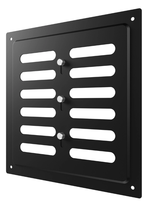 Решетка вентиляционная MER регулируемая 200х200 окраш.сталь Black ERA