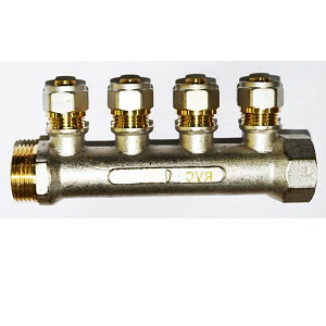 Коллектор с четырьмя выходами, европейский стандарт, 3/4в*16*16*16*16*3/4н