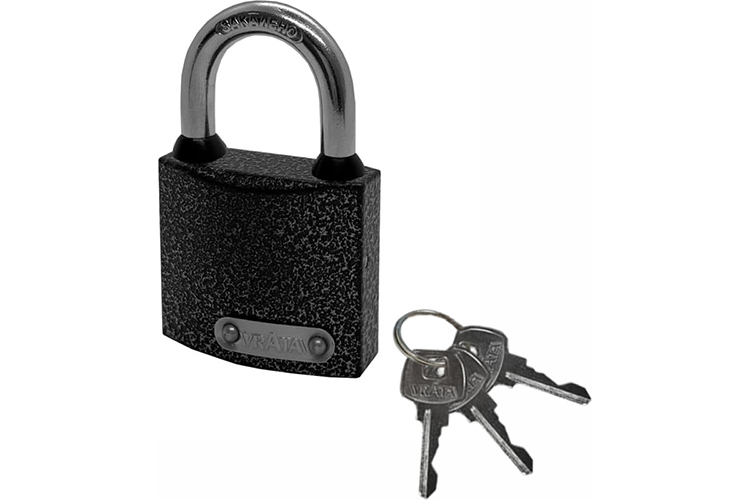 Замок навесной полимер уличный "Vrata" BC-HG36-63 серый