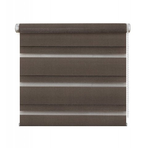 Рулонная штора "День-Ночь", темный Мокко,  570*1700мм