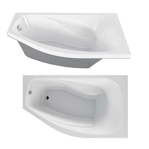 Ванна акриловая "Venta", 1500*900*610мм, левая, экран