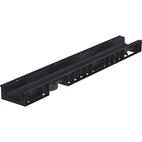 Лоток водоотводный пластиковый 1000*70мм, d100 "Aquastok" "Norma", без решетки