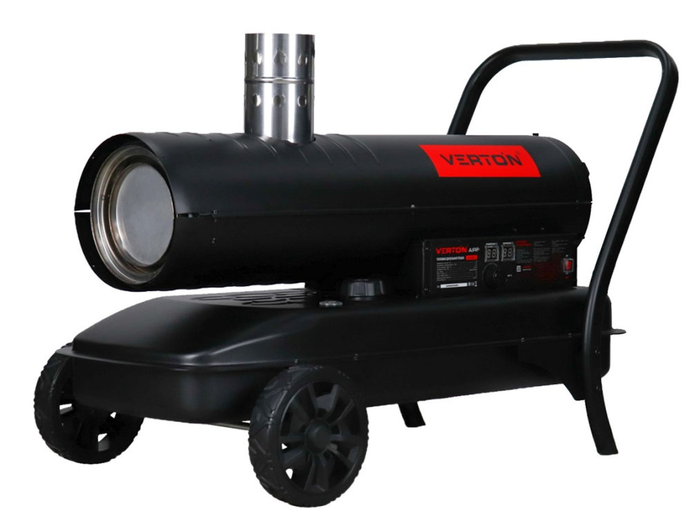 Пушка тепловая дизельная DH-36DМ, 36кВт, производ. 750м3/ч, расход топ. 2,4кг/ч, косвенный нагрев, "Verton Air"