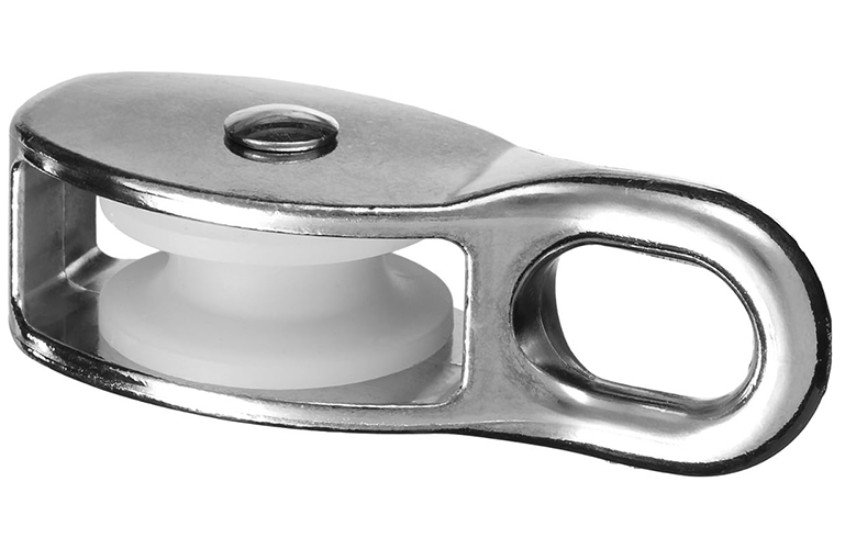 Блок одинарный, нейлоновый шкив, 8x30мм, 1 шт, ЗУБР