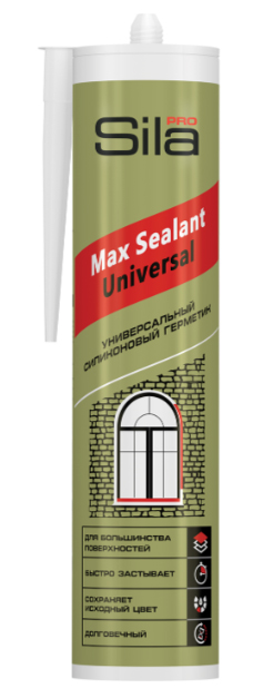 Герметик силиконовый универсальный "Sila Pro Max Sealant", 280мл, коричневый