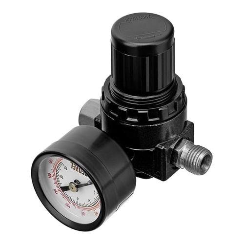 Регулятор давления с манометром Denzel R1500, 12 бар, 1/4"