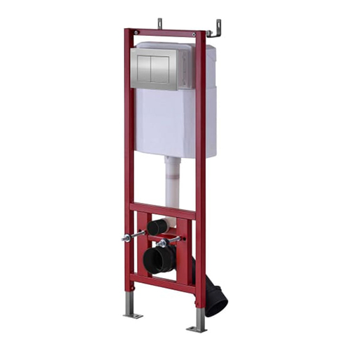 Система инсталляции "D&K" для подвесного унитаза "DI8140116" механическая, с кнопкой, хром глянцевый