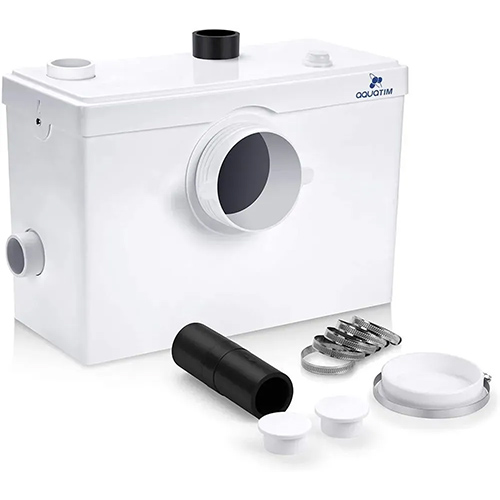 Насос санитарный TIM AM-STP-600 600Вт, гориз-100м; вертик-10м; измельч, 3 подключения