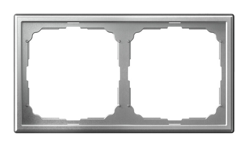 Рамка 2-постовая, универсальная, ARTGALLERY алюминий